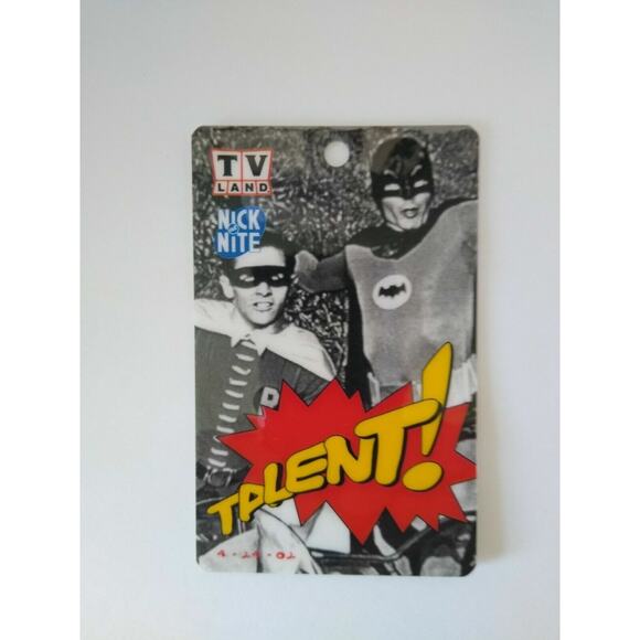 Batman And Robin Special Talent Pass For TV Show Reboot Laminated Superhero 2002 - Picture 5 of 5